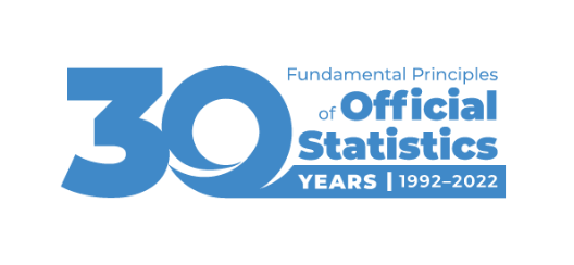 Anniversary logo of 30 years of Fundamental Principles of Official Statistics